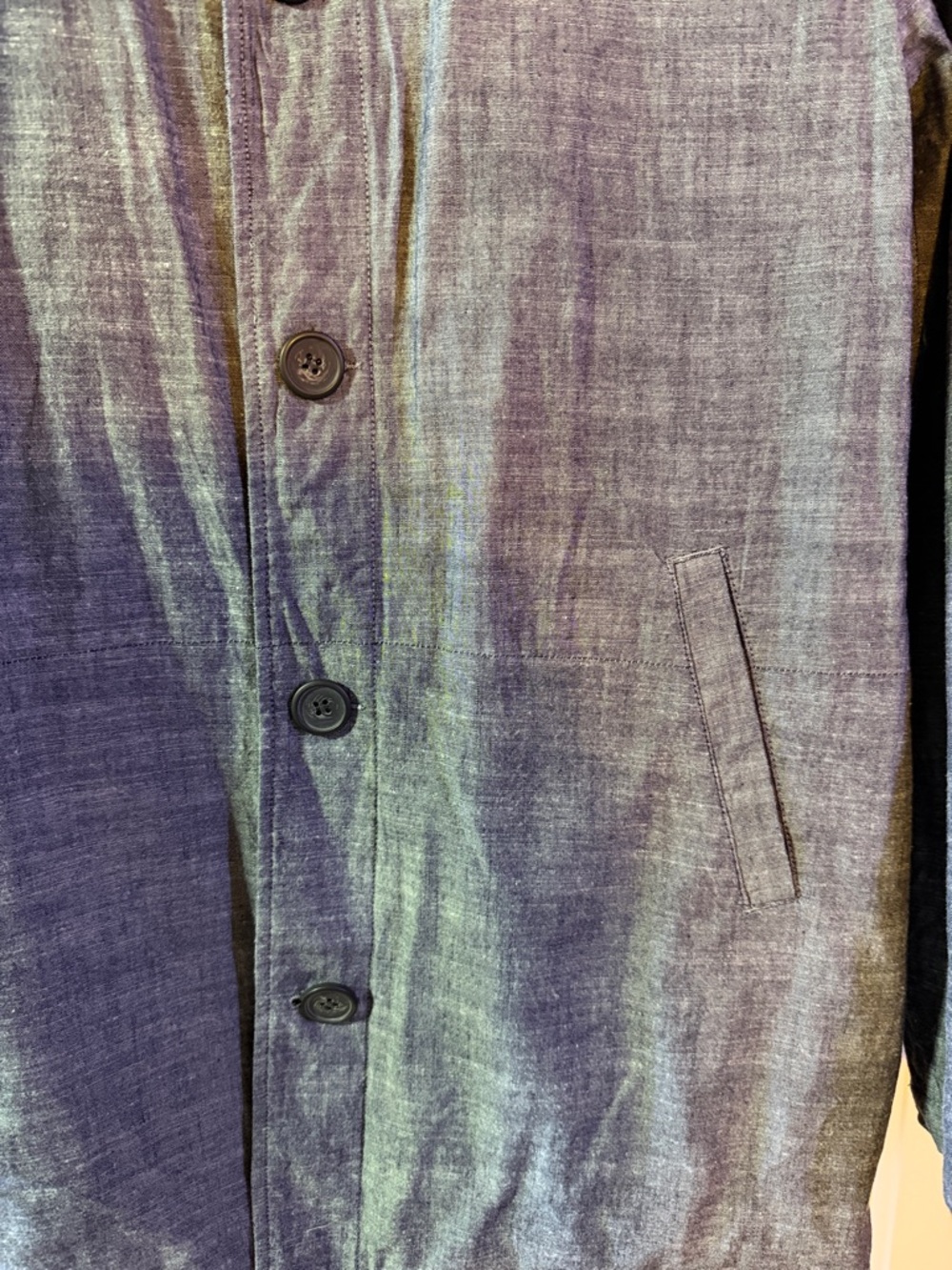 Topman Men’s Slate Blue Button-Up Jacket- Large - Picture 2 of 9
